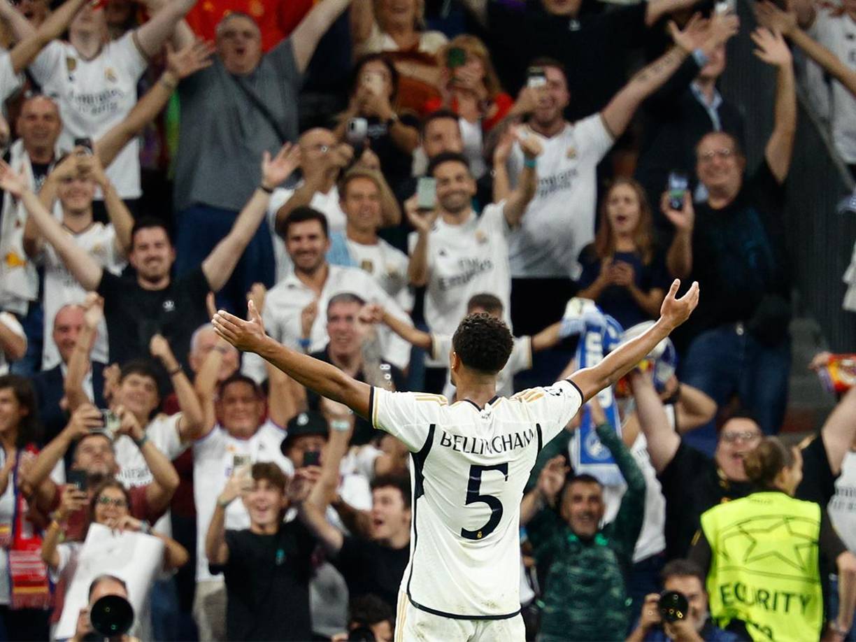 La peculiar celebración de Bellingham cada vez que anota.