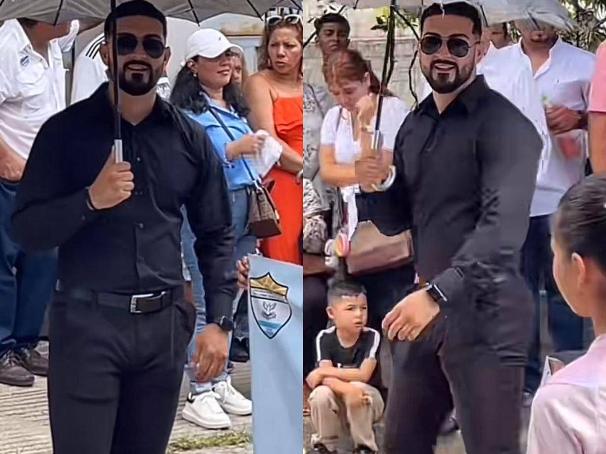 En las redes sociales, un profesor de un centro educativo se ha vuelto viral por su atractivo físico durante los desfiles del 203 aniversario de la independencia de Honduras, celebrados ayer.