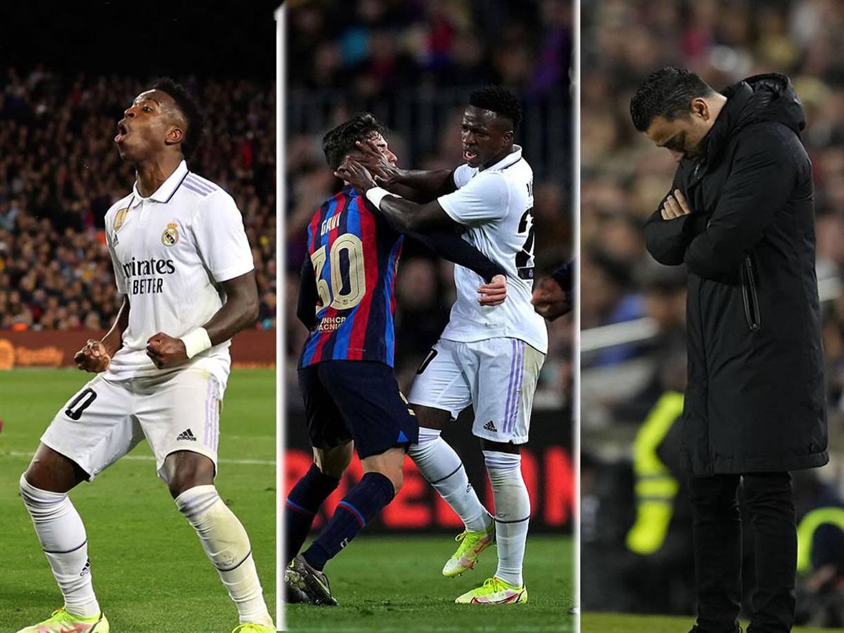 Las mejores imágenes del Clásico que le ganó al Real Madrid por goleada 0-4 al Barcelona en el Spotify Camp Nou, en un partido que tuvo de todo, con grandes protagonistas como Vinicius, Karim Benzema, Gavi y Xavi.