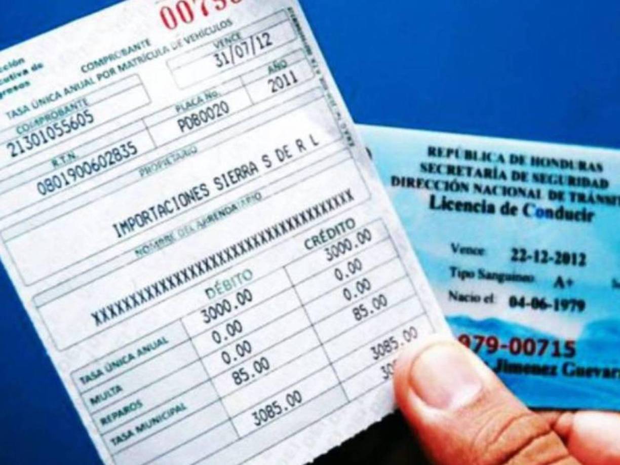 La Tasa Única Anual vehicular y la licencia de conducir.