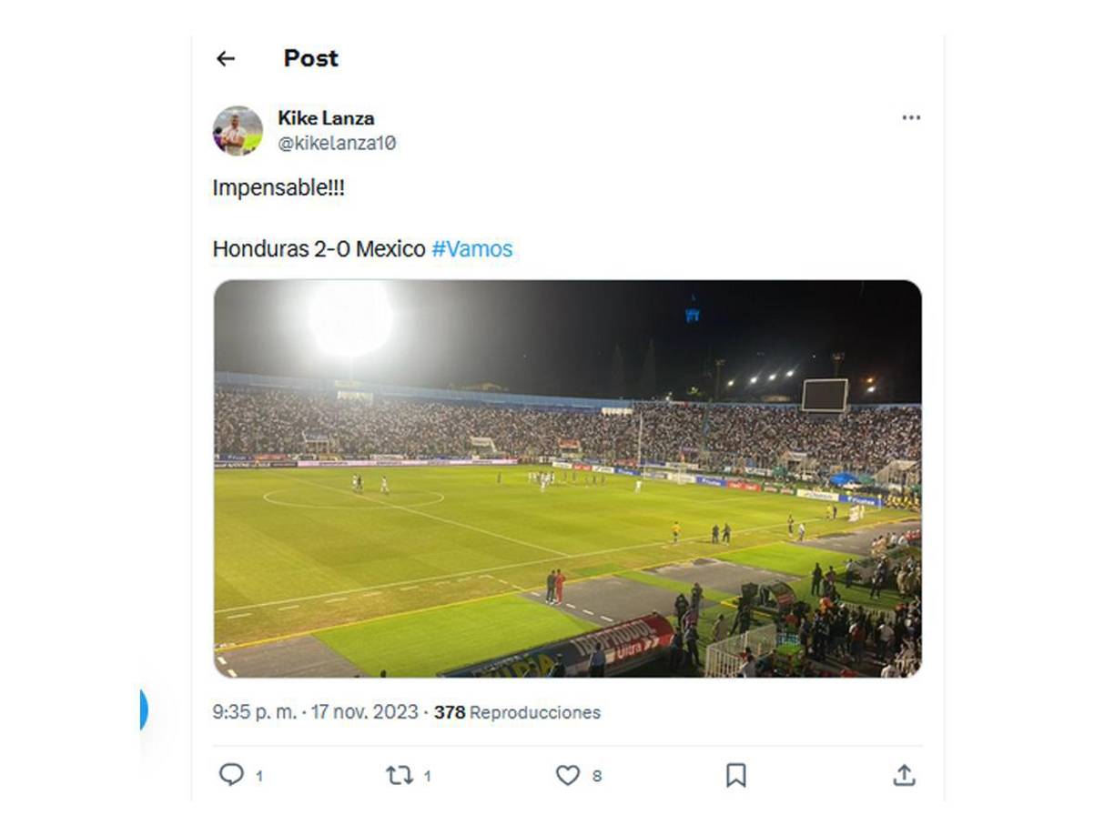 Kike Lanza tras el triunfo de Honduras: “Impensable”.