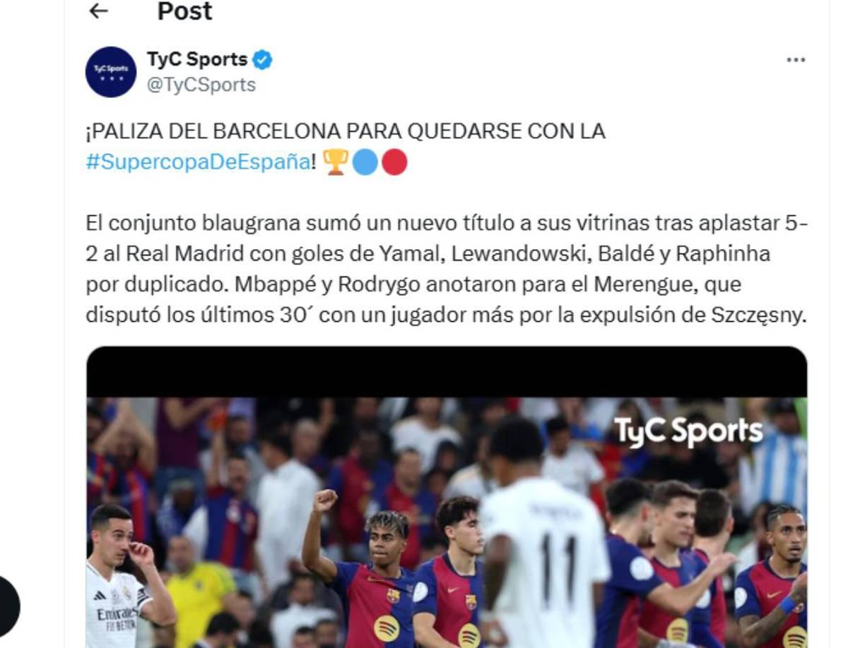 TyC Sports de Argentina. 