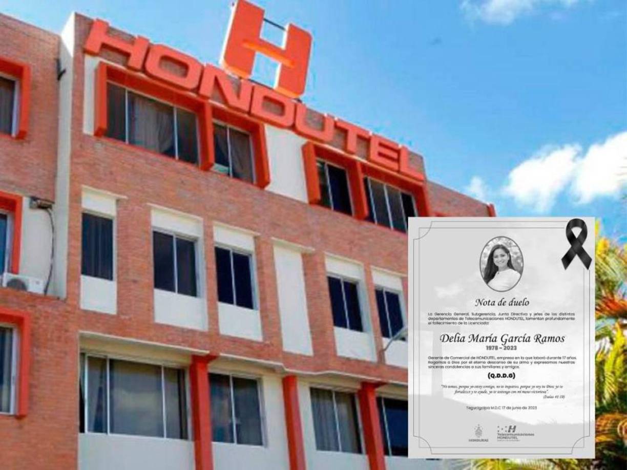 El gerente general de Hondutel, José Antonio Morales, no solo emitió una nota de duelo, también externó su pesar por el deceso de Delia.