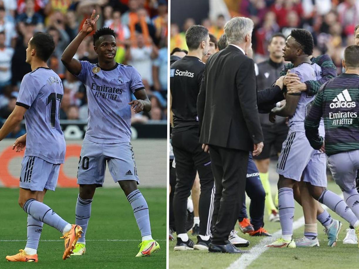 El jugador del Real Madrid, Vinicius, fue víctima de insultos racistas este domingo en la fecha 35 de la liga española.