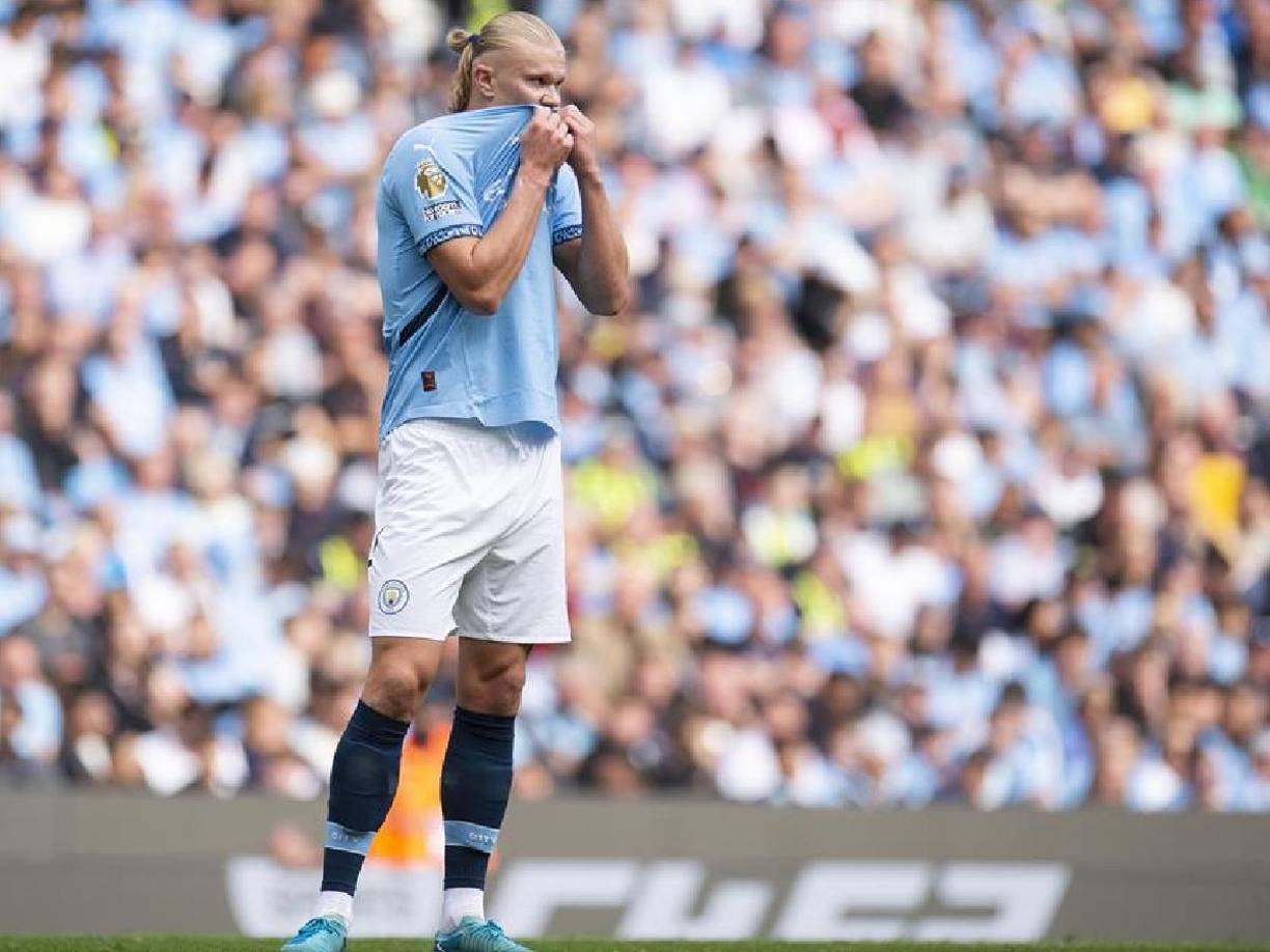 2.- Erling Haaland (Manchester City, Inglaterra): 10 goles en 450 minutos, 20 puntos.