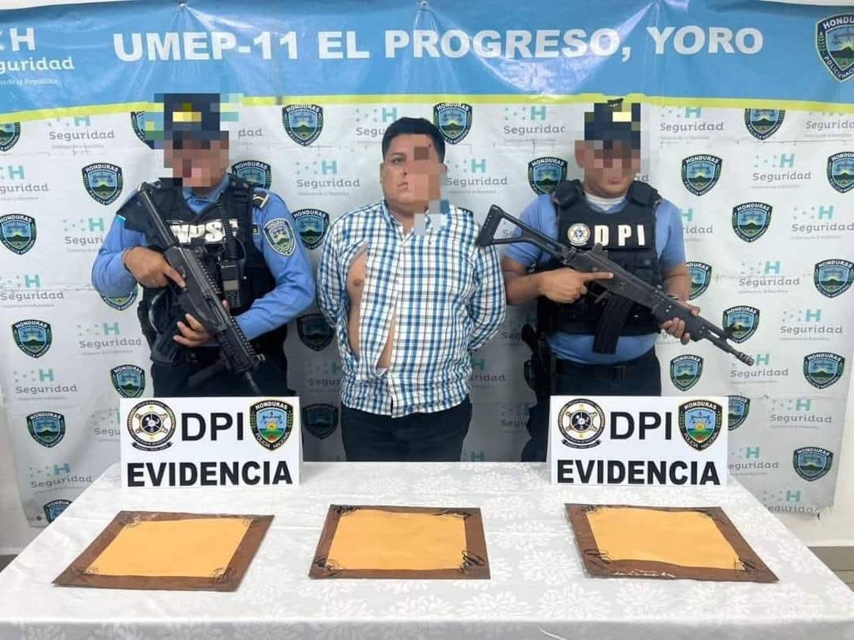 La detención se dio en la aldea El Guaymón, jurisdicción de El Negrito, Yoro.