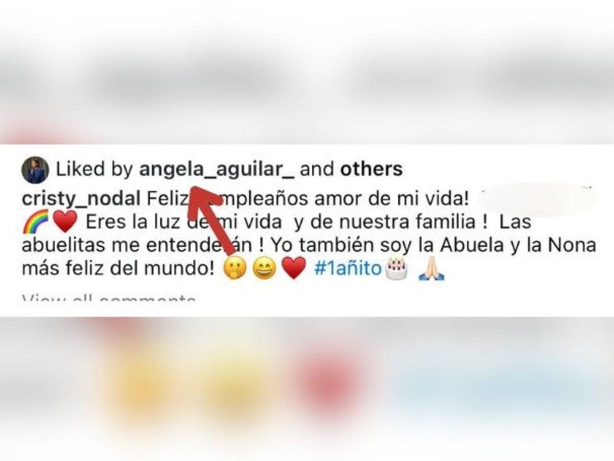 Cabe destacar que el “like” de Ángela solo se puede ver en la publicación de Cristy si sigues a la cantante en Instagram.
