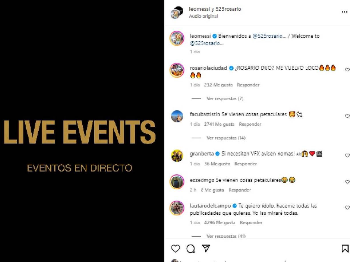 Así anunció Messi, su nuevo proyecto en Miami, Estados Unidos a través de su cuenta oficial de Instagram.