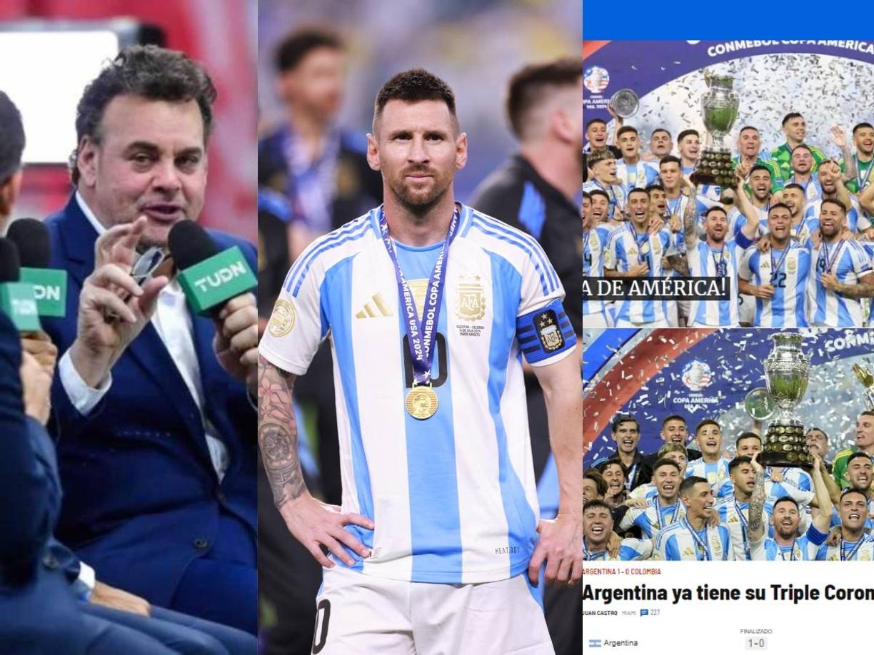 La prensa internacional reacciona tras el título de Argentina en la Copa América 2024 y un periodista “atacó’ a Messi. 