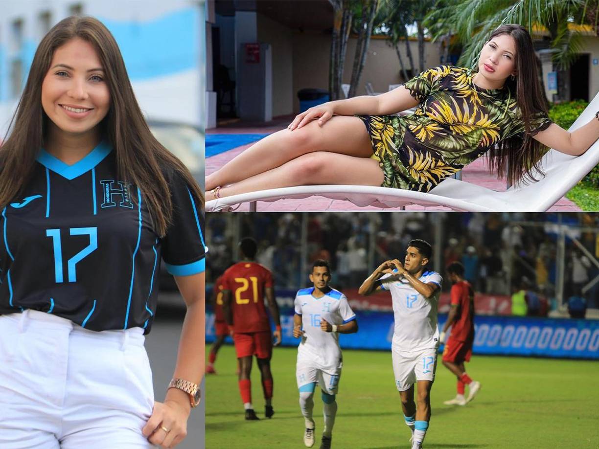 En la previa y durante el Honduras- Granada, una chica causó sensación en las graderías ya que se conoció que es la novia del destacado futbolista hondureño Luis Palma.