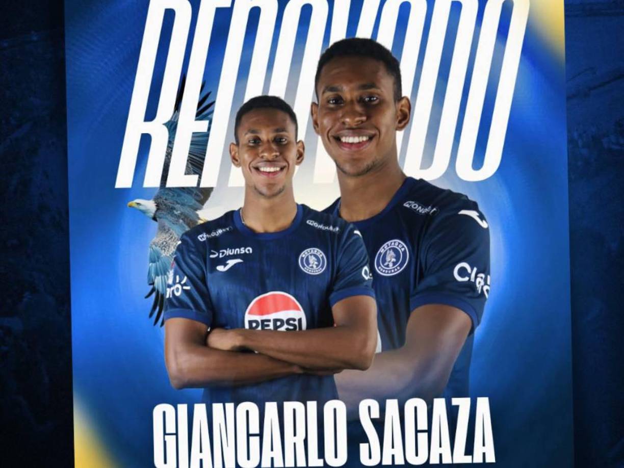 El campeón Motagua anunció la renovación de contrato del joven defensor central hondureño Giancarlo Sacaza. El jugador de 20 años alternó con las reservas el año pasado, donde es el capitán