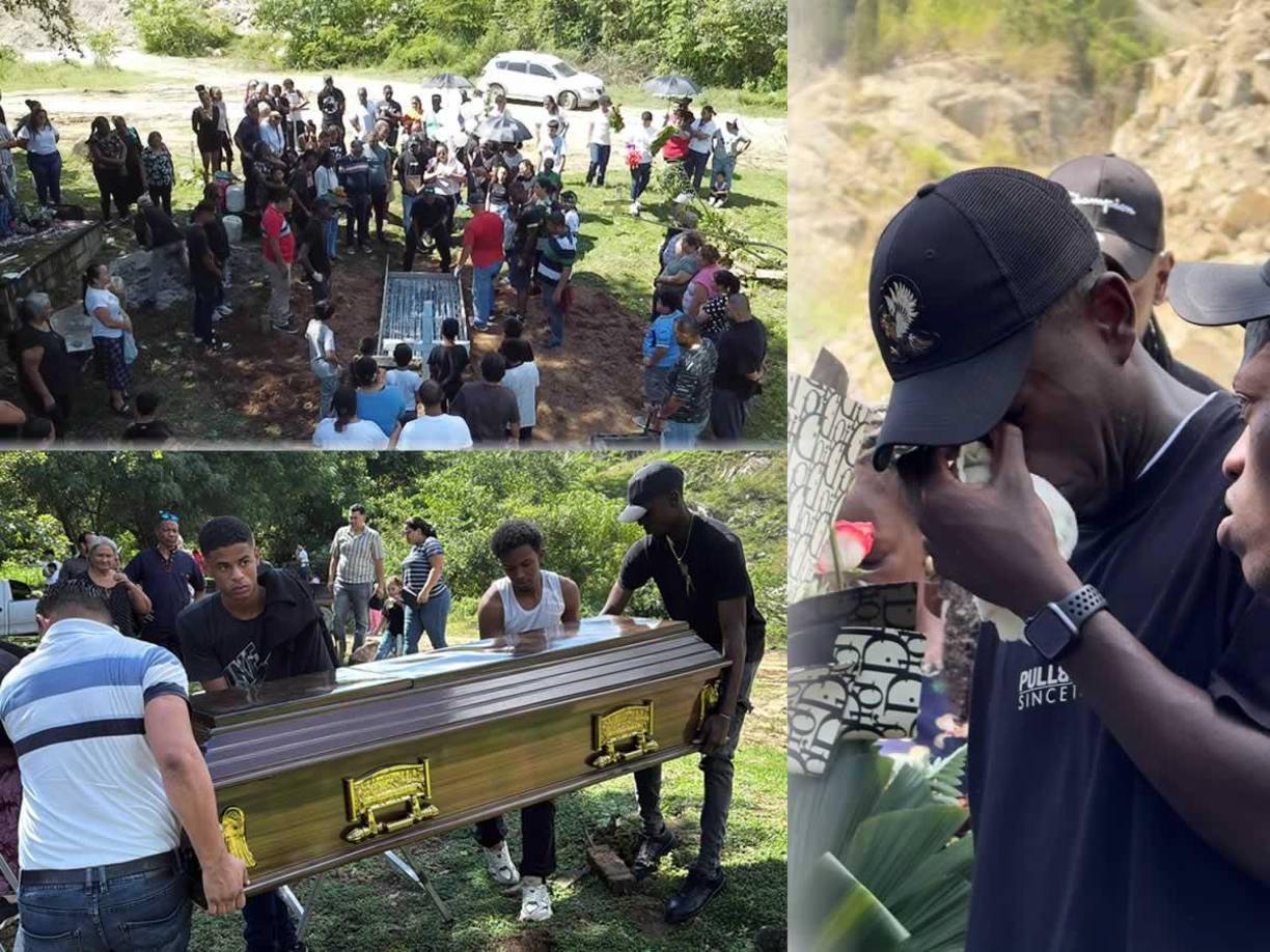 El futbolista hondureño Wesly Decas enterró a su madre este miércoles entre lágrimas y acompañado por familiares y amistades.