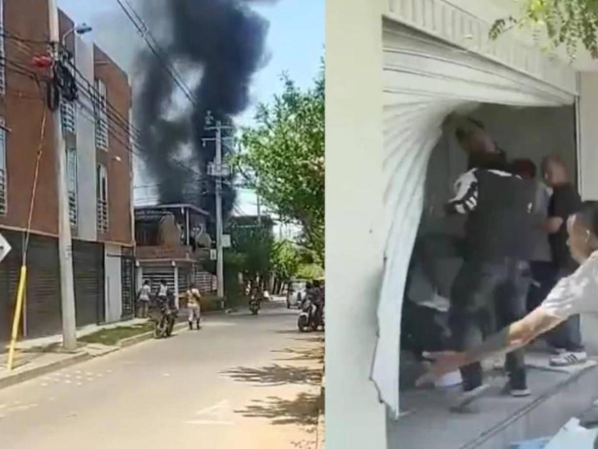 Luego de que se conociera la captura de las dos personas vinculadas con el crimen, la comunidad de Villagorgona intentó incendiar la casa de los posibles agresores, ante ello, la policía municipal de la región intervino.