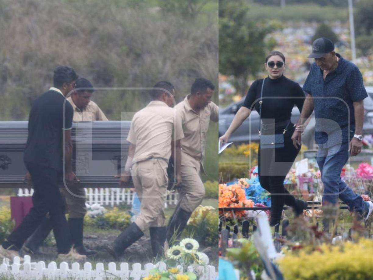 Entre llanto y dolor despidieron a Edwin Dibier Hernández Díaz, hermano de Rina Leal en el cementerio de Tegucigalpa, zona central de Honduras.
