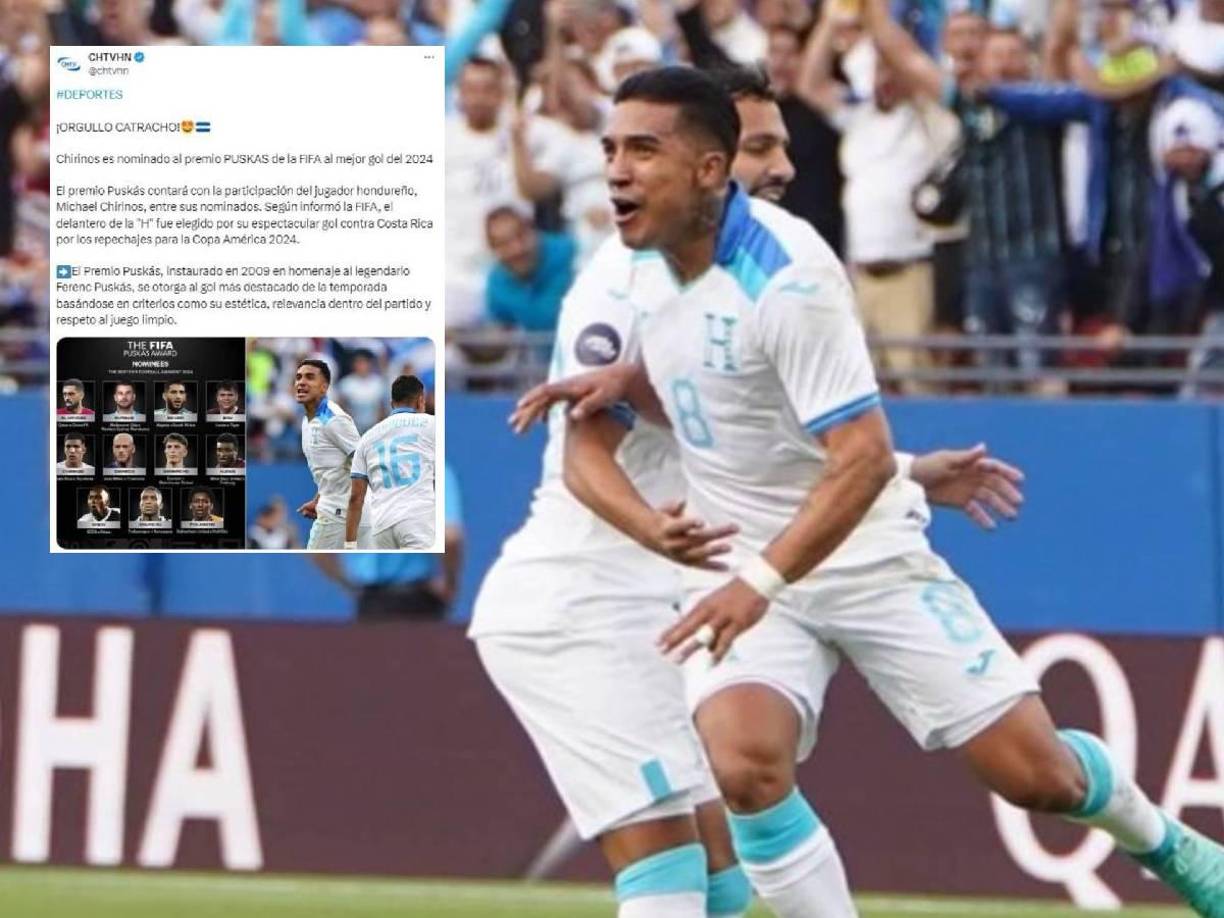 “Orgullo catracho”, expresaron muchos medios locales tras la nominación de Chirinos. 