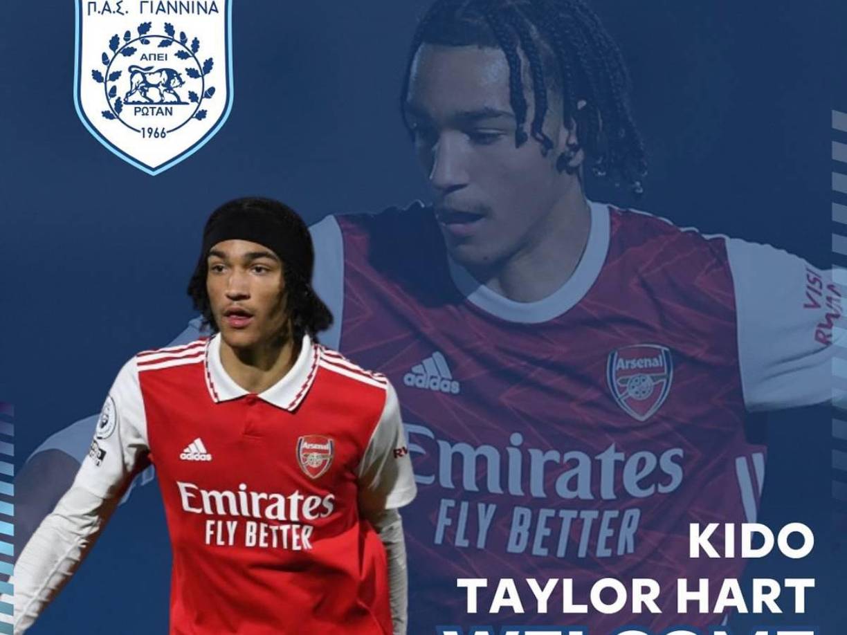 El PAS Giannina de Grecia ha fichado al extremo inglés Kido Taylor-Hart (22), libre tras desvincularse del Arsenal.