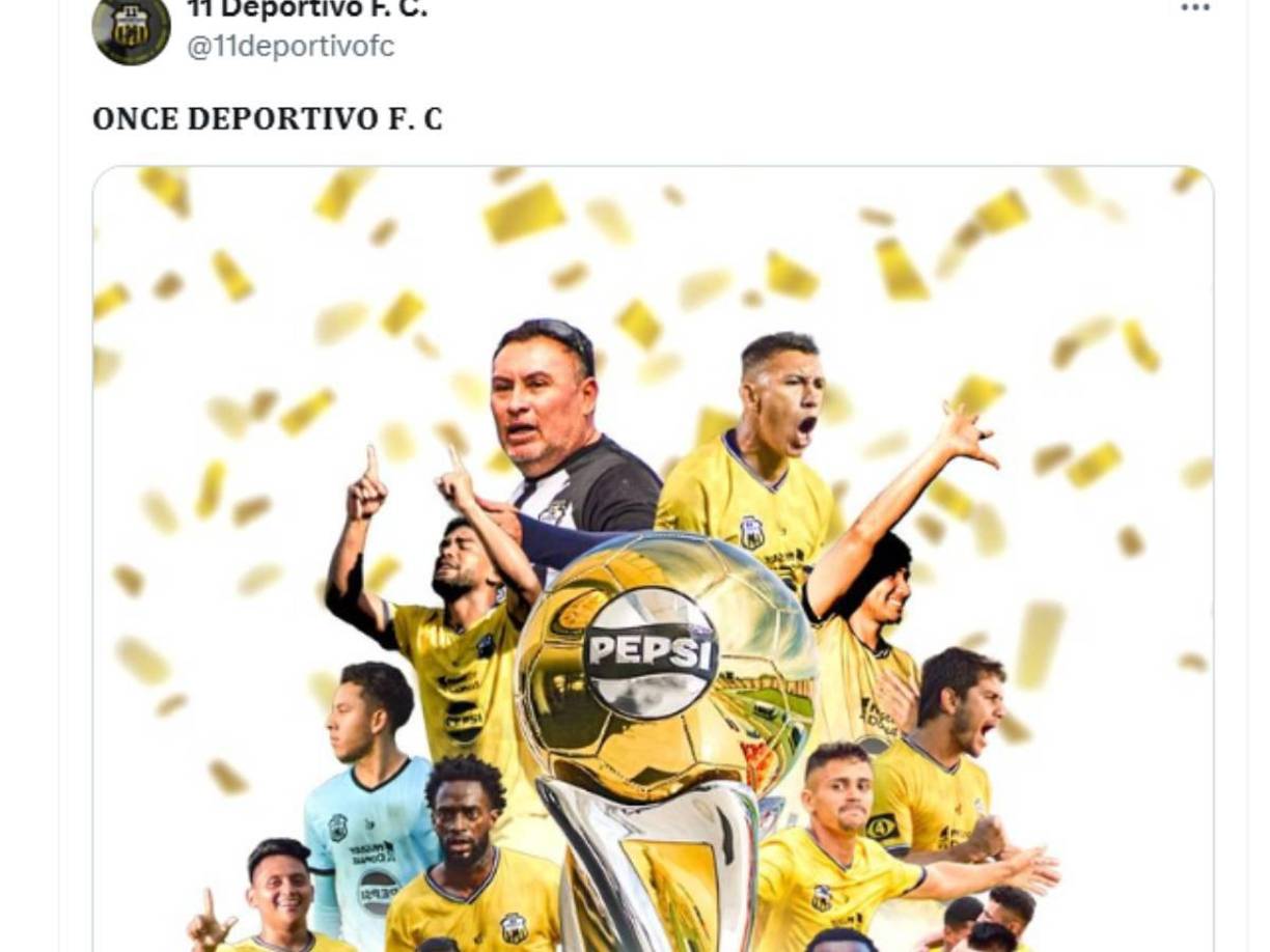 El 11 Deportivo conquistó su primer título en el fútbol de la Primera División de El Salvador en un hecho sin precedentes. 