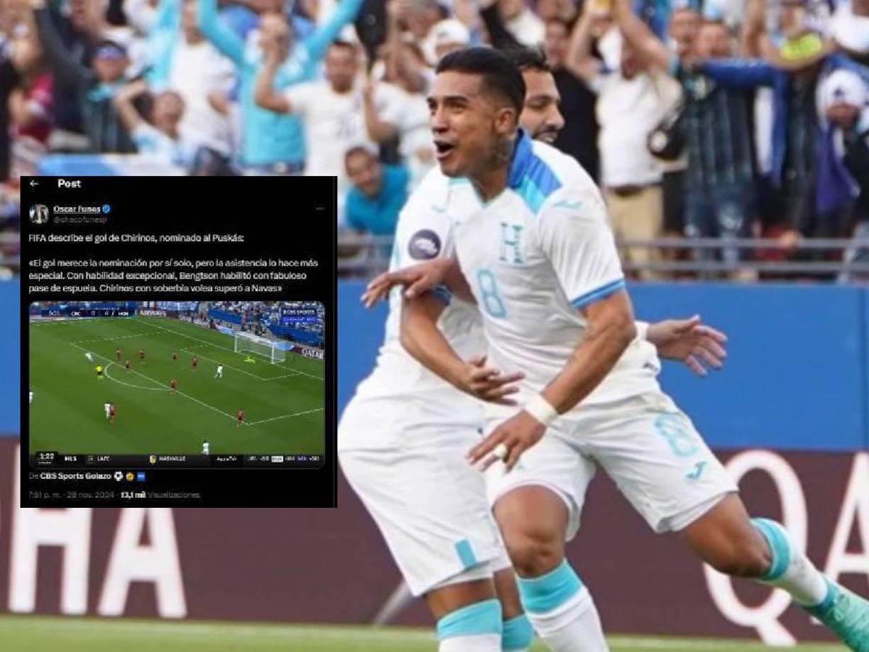 “FIFA describe el gol de Chirinos, nominado al Puskás: «El gol merece la nominación por sí solo, pero la asistencia lo hace más especial. Con habilidad excepcional, Bengtson habilitó con fabuloso pase de espuela. Chirinos con soberbia volea superó a Navas» 