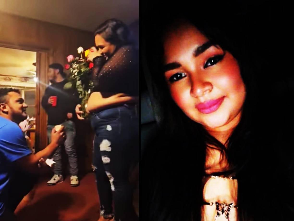 Captura del video en el que se ve a Marlon pedirle matrimonio a Lorena.