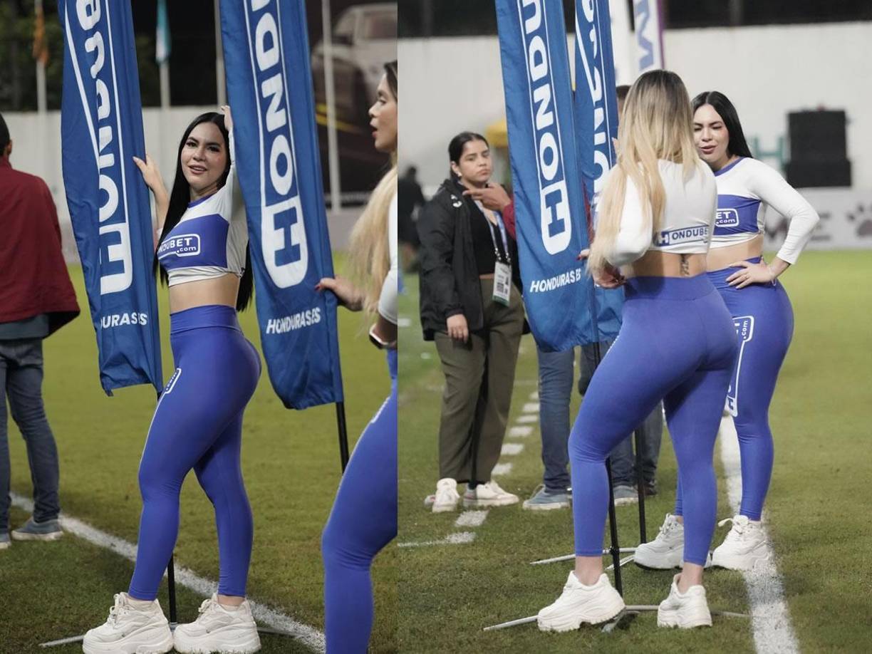 Otra hermosa modelo que trabaja con uno de los patrocinadores del Real España. Ellas cautivaron en el Morazán.