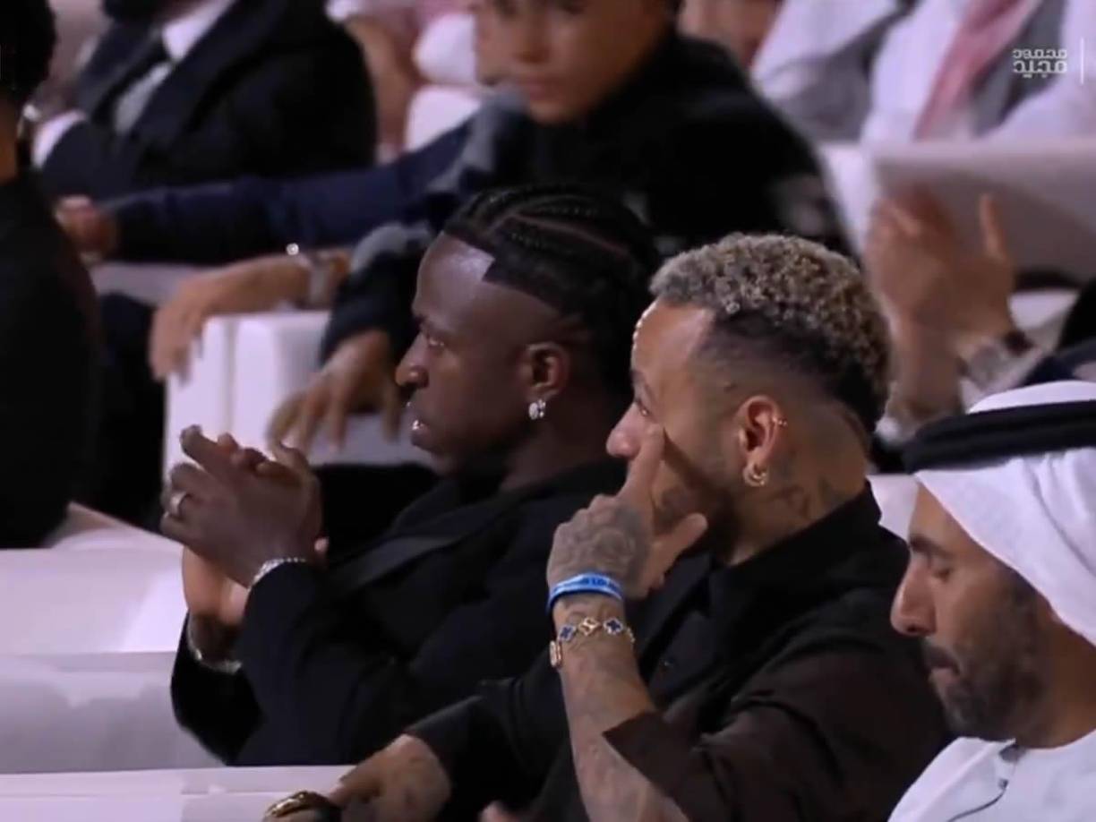 Vinicius y Neymar aplaudieron las palabras de Cristiano Ronaldo.