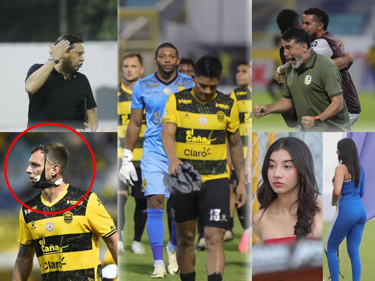 Las imágenes de la nueva derrota que sufrió el Real España (0-1) contra el Juticalpa FC en el estadio Morazán. Rostros tristes de los jugadores aurinegros, lo que hicieron al final del partido y el festejo de los olanchanos.