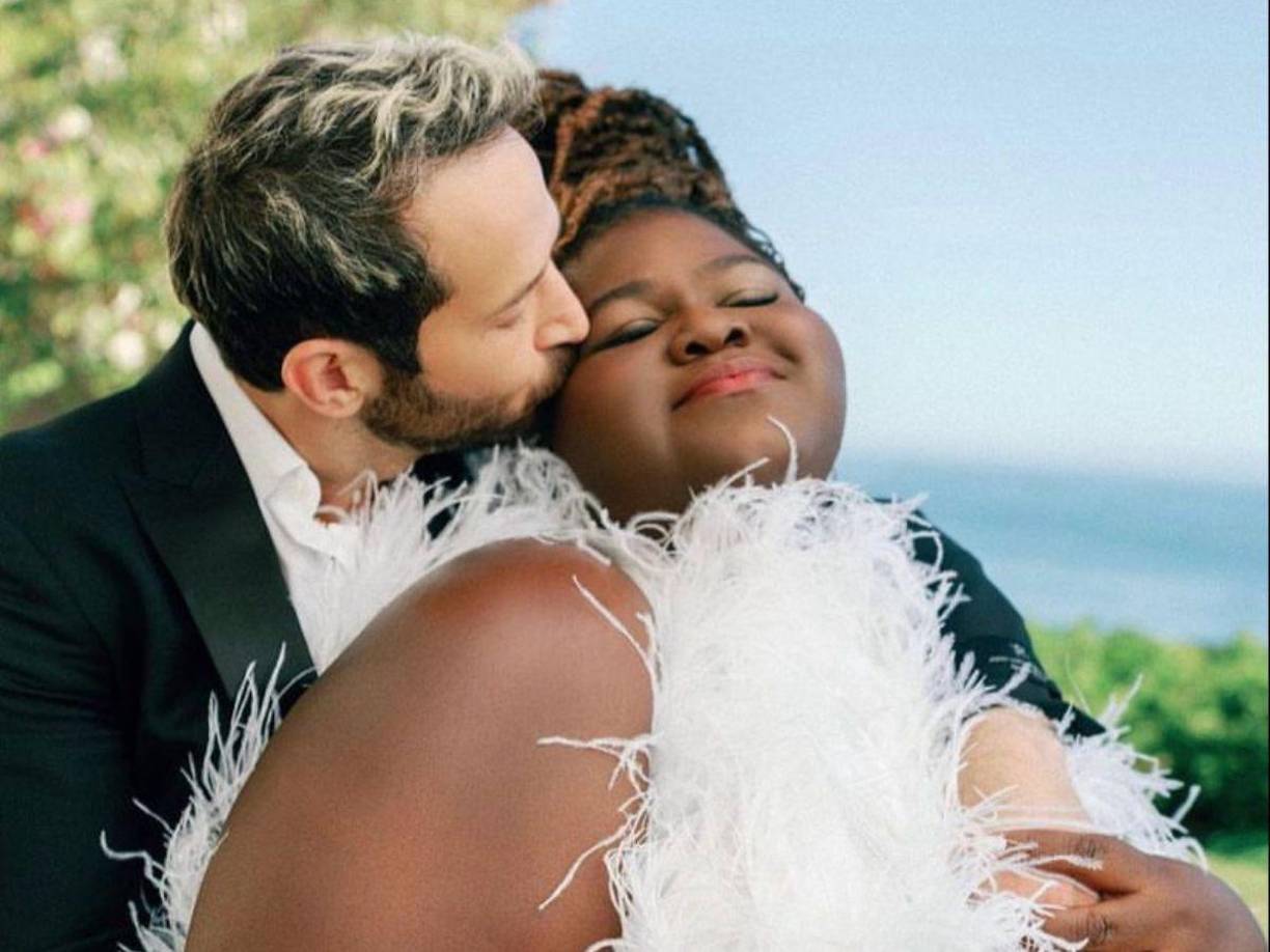La actriz Gabourey Sidibe conoció a Brandon Frankel en una aplicación de citas y contrajeron matrimonio cuatro meses después de haberse comprometido.