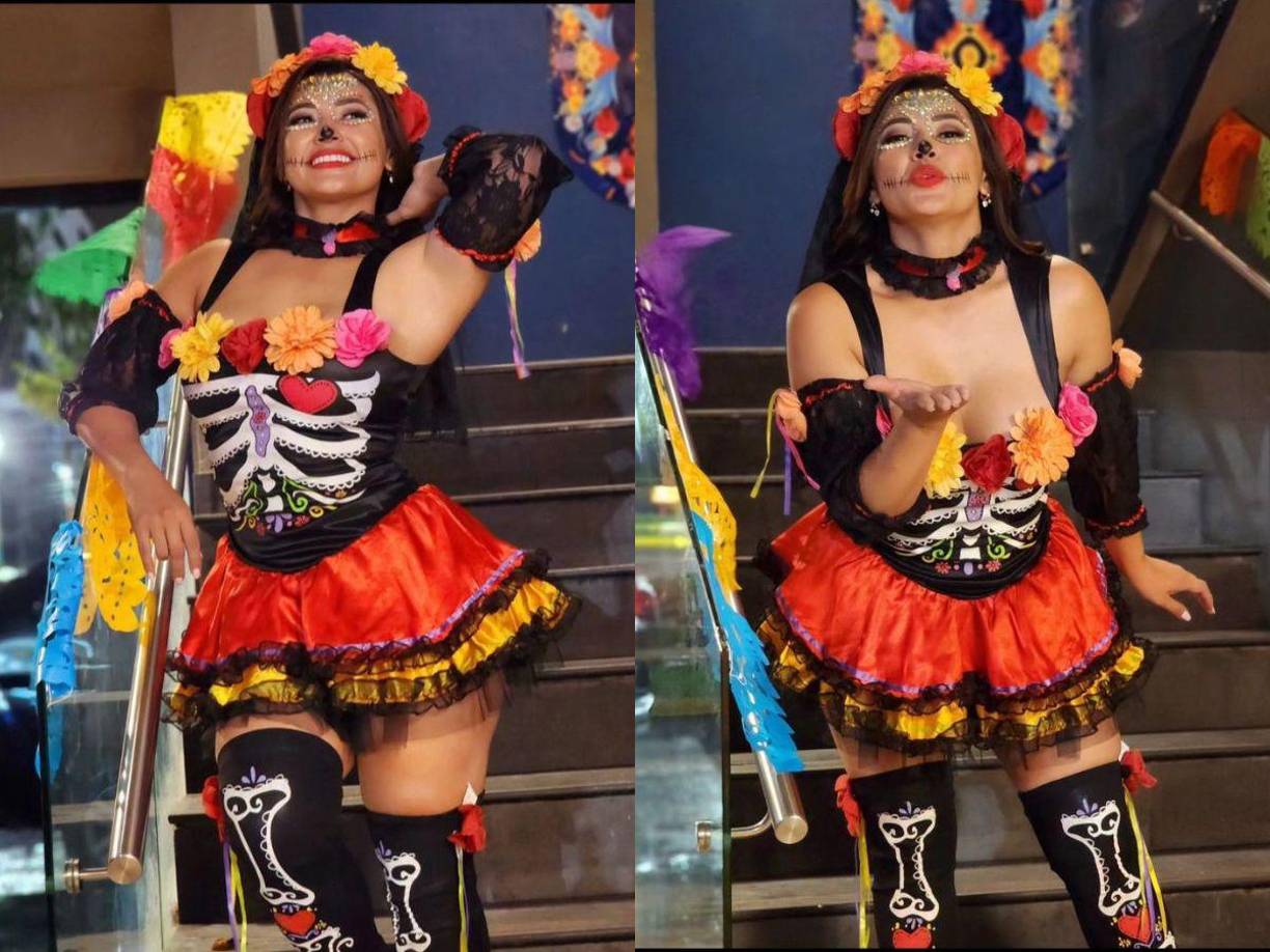 La presentadora de televisión celebró el Día de muertos muy a su manera. 