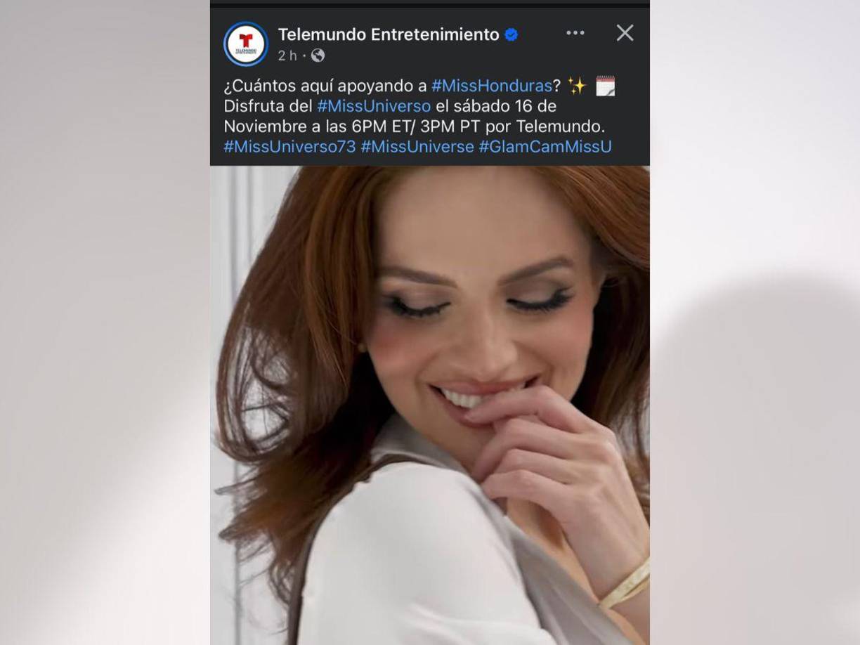 En sus redes sociales oficiales, Telemundo mostró lo hermosa que luce Honduras y consultando cuántos apoyan a la reina cinco estrellas. 