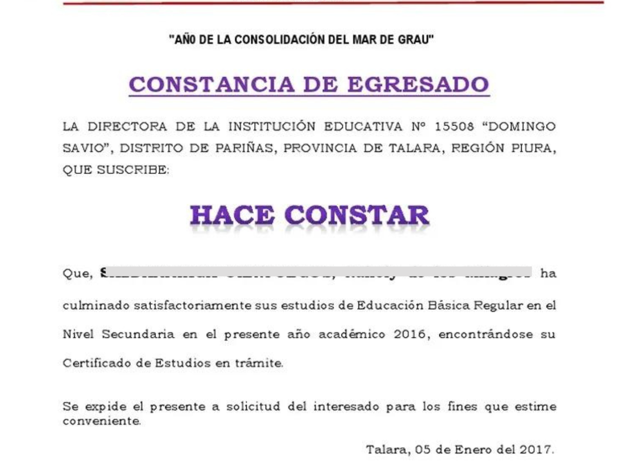 6. Presentar Constancia