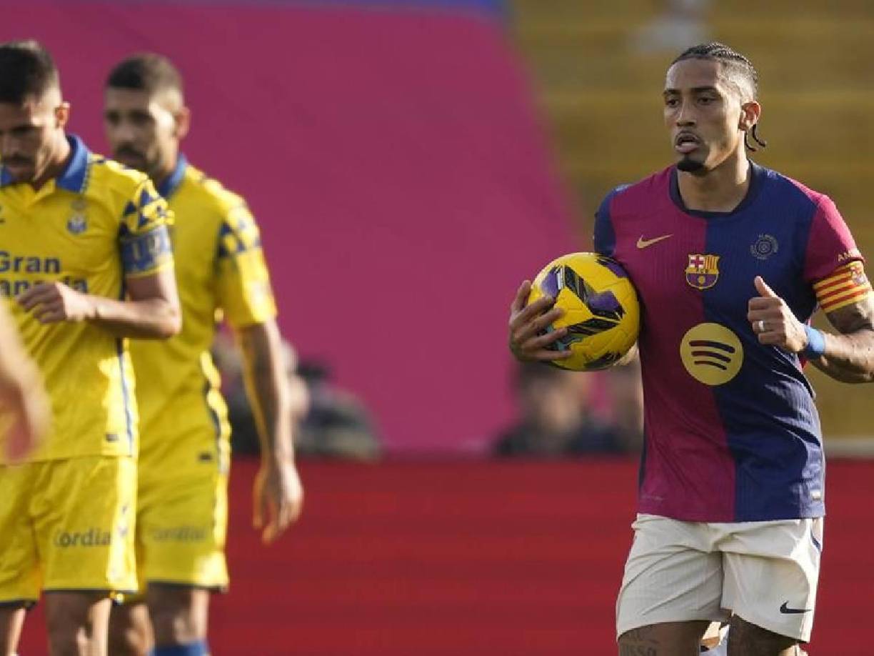  Raphinha empató con un chut desde fuera del área en una acción aislada (1-1, min.61).