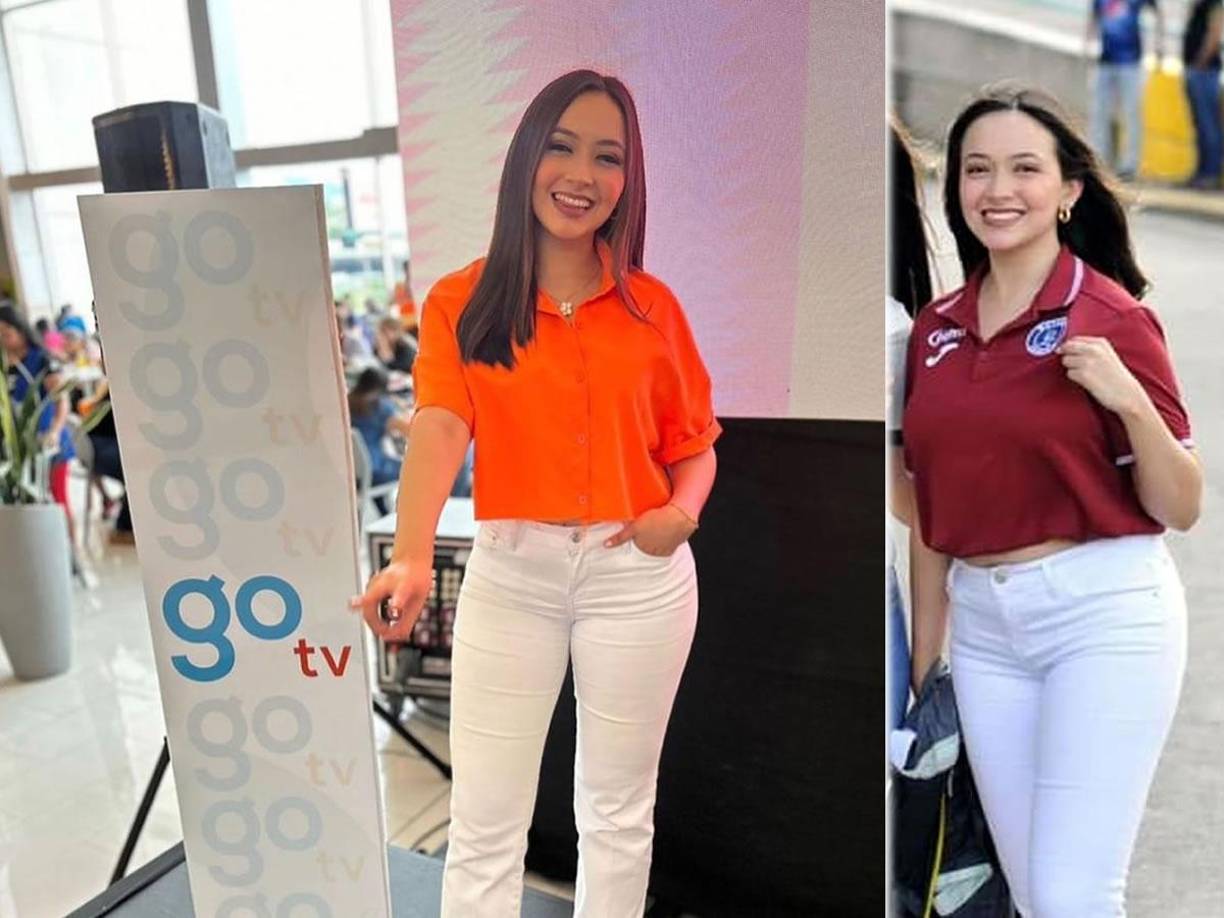 Evely Sosa - La bella presentadora de GOTV es fiel aficionada del Motagua de la Liga Nacional de Honduras. Ella no esconde su amor por los colores del Ciclón Azul y estuvo ya en la final de ida.