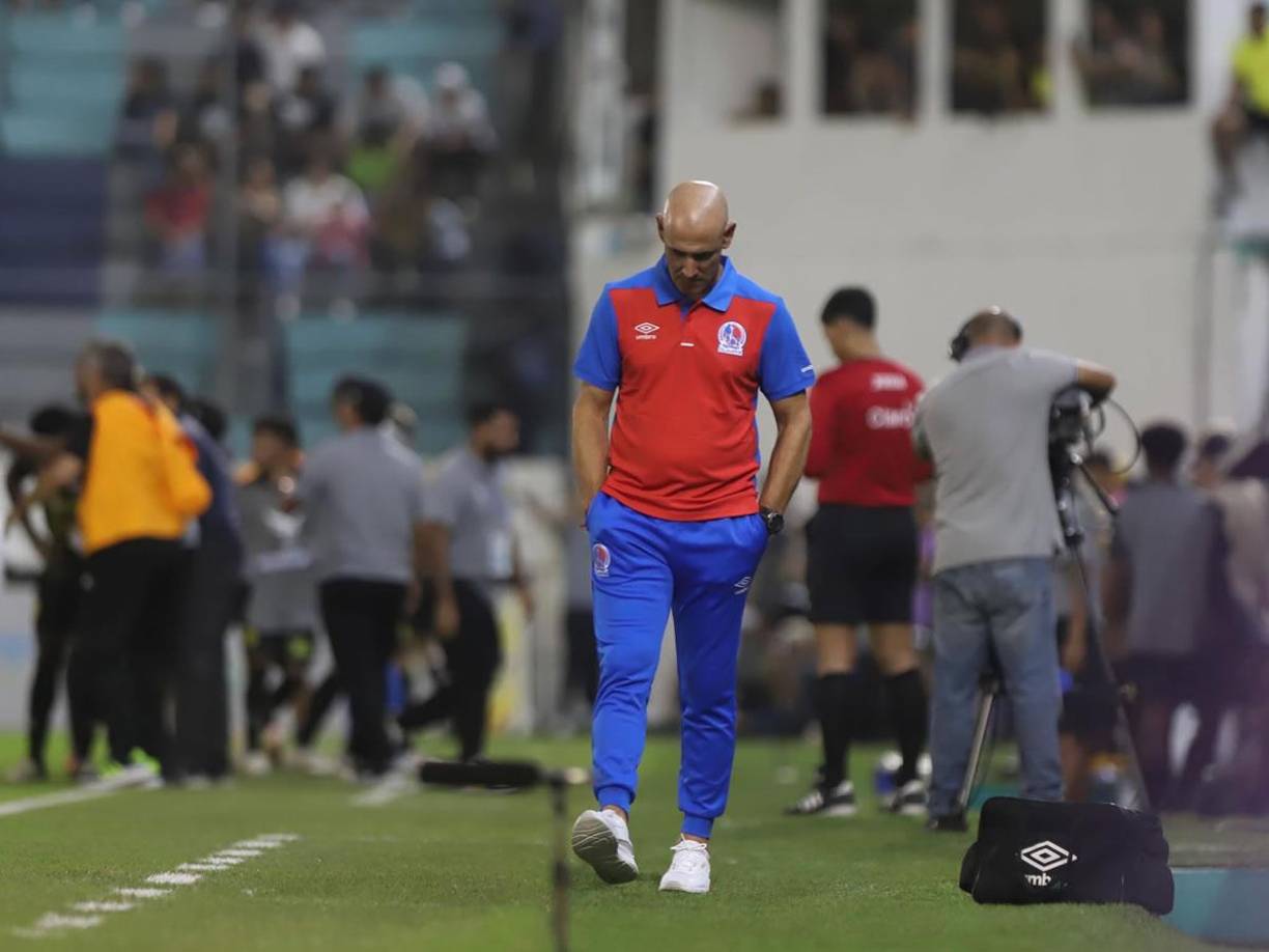 El sufrimiento de Eduardo Espinel tras el gol de Yeison Moreno del Real España.