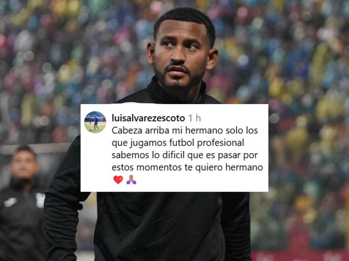 Luis Álvarez, jugador y compañero en el Charlotte: “Cabeza arriba, mi hermano, solo los que jugamos fútbol profesional sabemos lo difícil que es pasar por estos momentos. Te quiero, hermano”.