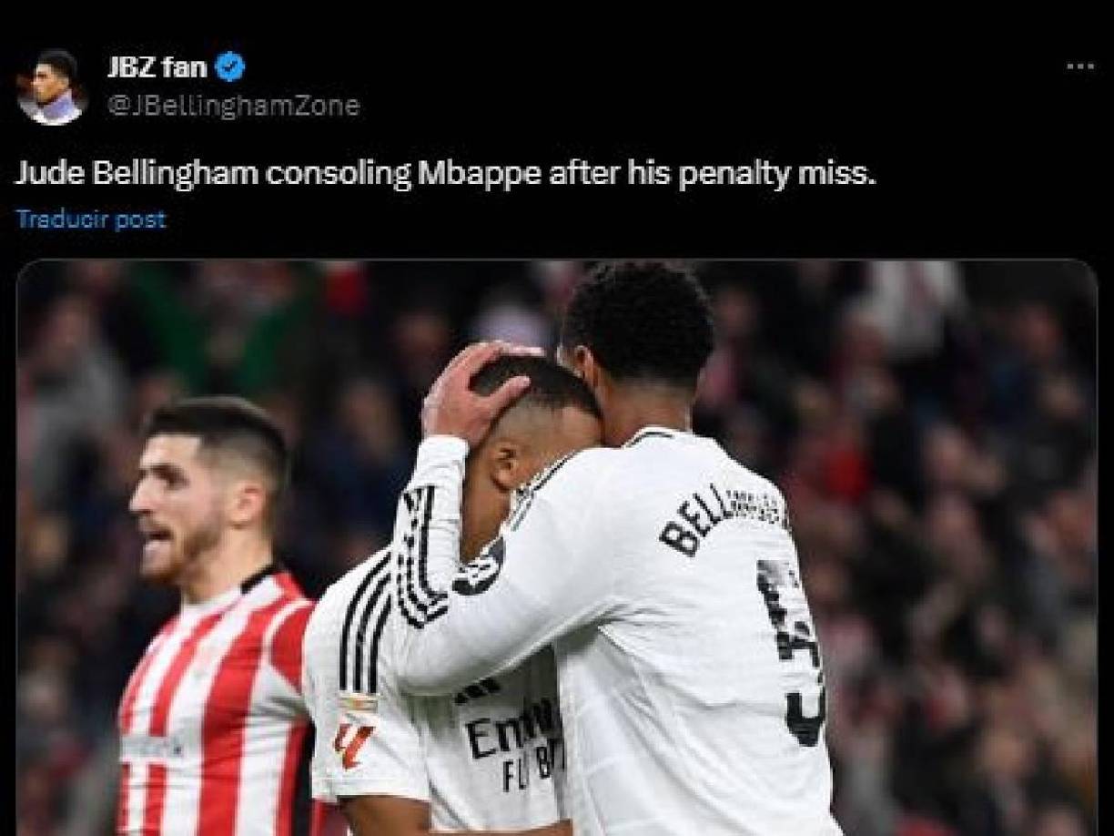 Tras el fallo, en redes se viralizó la imagen de Bellingham dándole apoyo a su compañero tras errar su segundo penal consecutivo. 