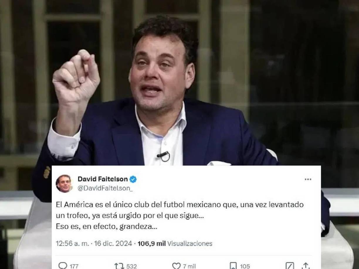 Por su parte, el periodista David Faitelson reconoció la “grandeza” del América y considera que es el único club de la Liga MX que tras quedar campeón, ya está pensando en el siguiente torneo.