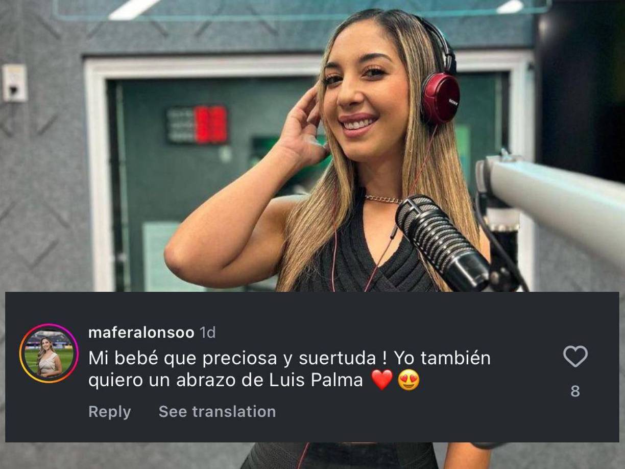 Mafer comentó en la publicación: “Yo también quiero un abrazo de Luis Palma”.