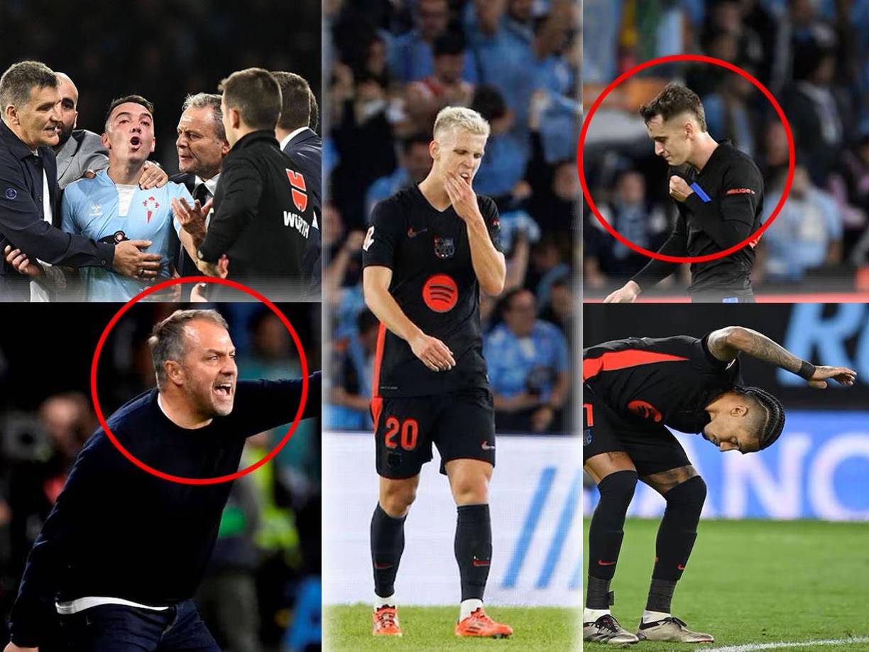 Las imágenes del amargó empate que cedió el Barcelona 2-2 contra el Celta de Vigo en Balaídos, por la jornada 14 de la Liga Española. Hansi Flick terminó muy molesto con sus jugadores.