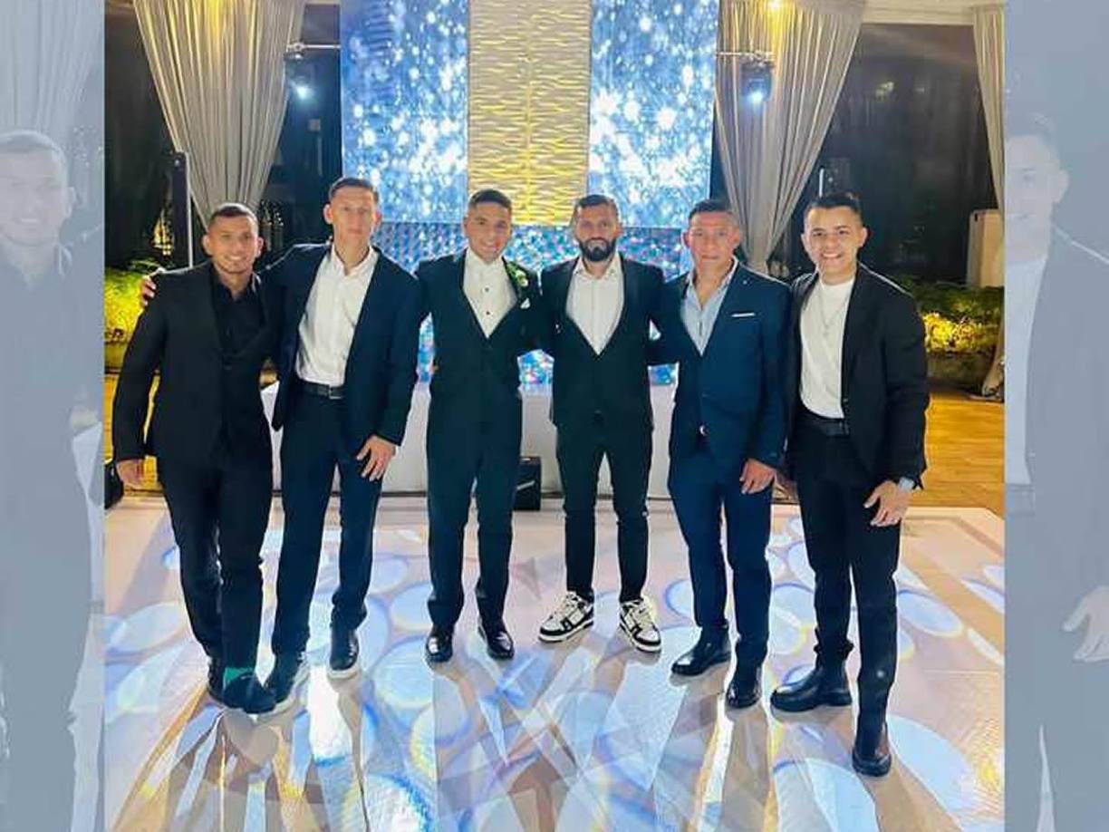 Edwin Rodríguez, Yamir Maldonado, Jorge Álvarez y Carlos Sánchez asistieron a la boda de Carlos Pineda.