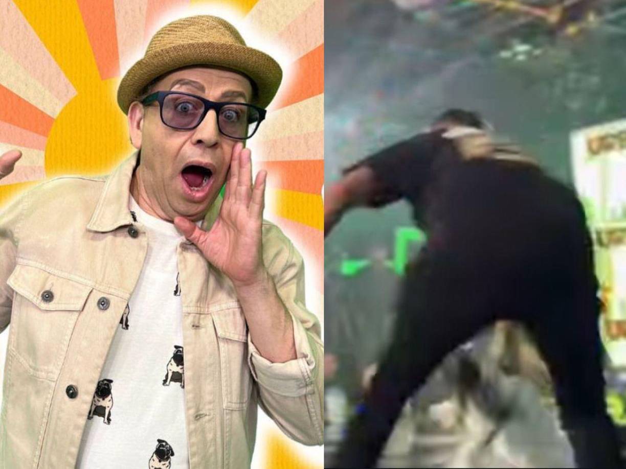 El reconocido periodista de espectáculos sufrió una fuerte caída en pleno programa en vivo. 
