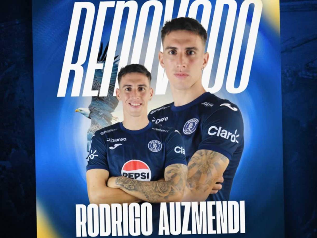 ¡Se queda! Motagua anunció de manera sorpresiva la renovación de Rodrigo Auzmendi, quien se había despedido del conjunto capitalino. El delantero argentino se prepara para un nuevo torneo con las Águilas Azules.
