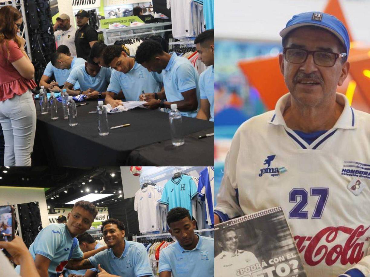 La selección de Honduras vivió un momento ameno este domingo con aficionados en Sportia en Cascadas Mall de Tegucigalpa.