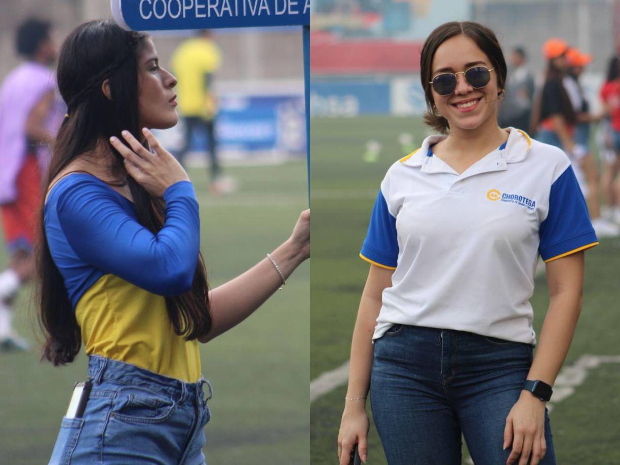 Ellas fueron algunas de las embajadoras que cautivaron en el Lobos UPNFM vs Real España.