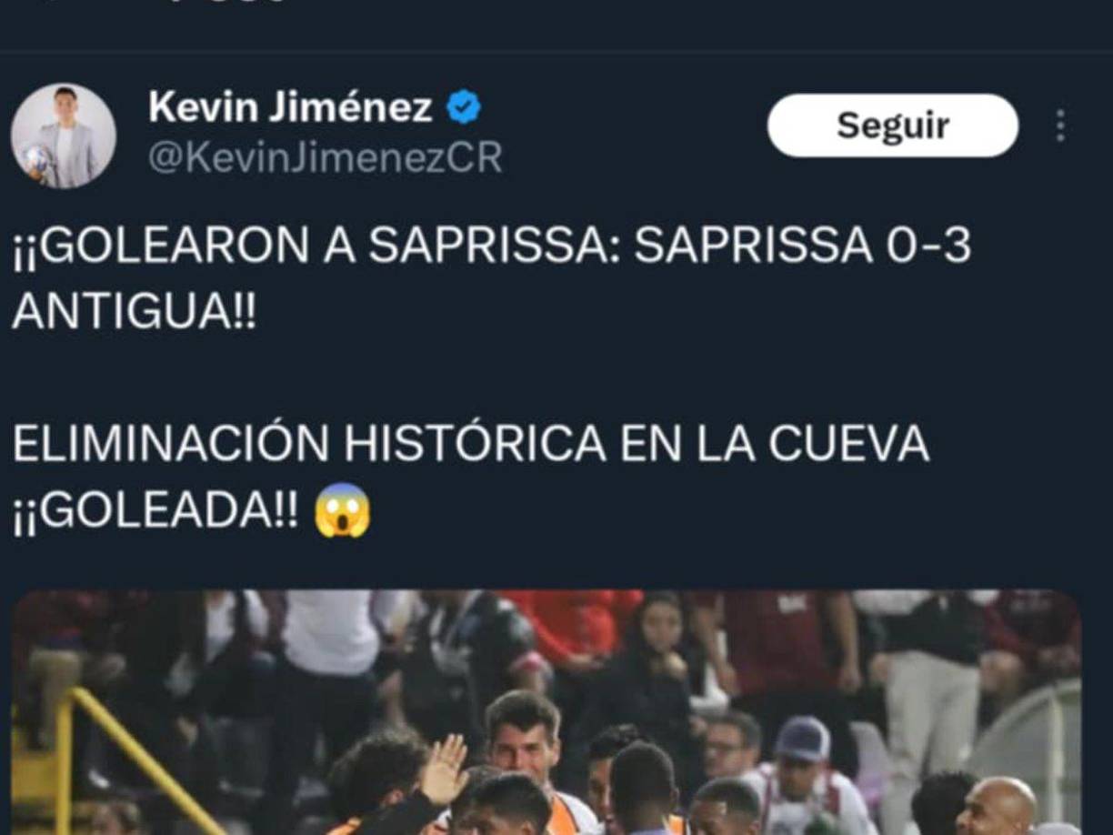 Kevin Jiménez de Costa Rica: “Eliminación histórica.”