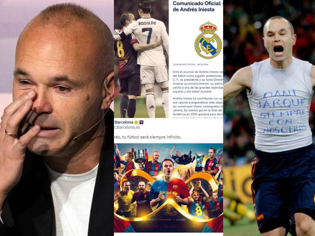 Andrés Iniesta anunció su retiro del fútbol y así han reaccionado futbolistas, medios y equipos ante la noticia.