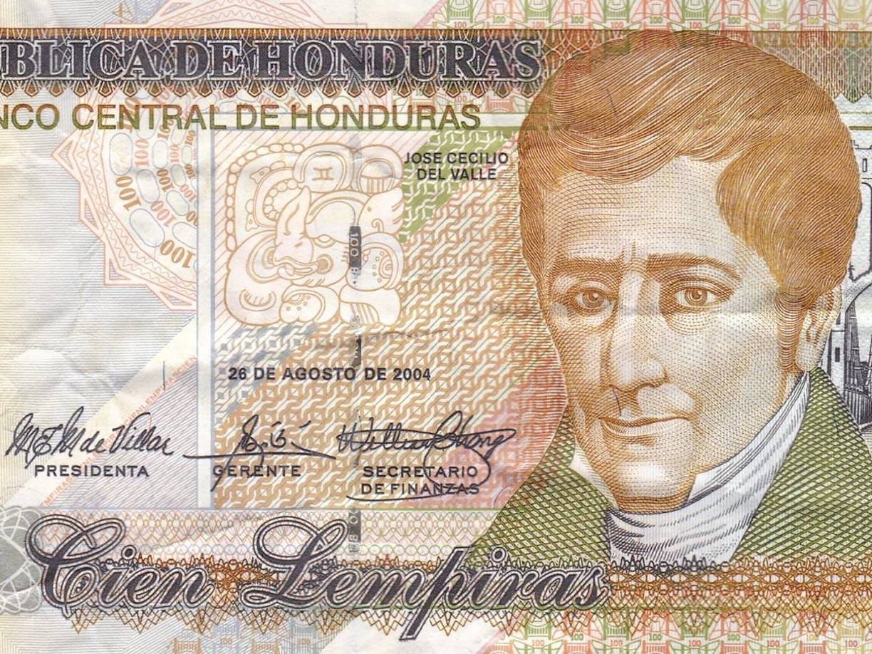 2-Hilo de seguridad dinámico: Presenta un efecto óptico de movimiento rápido al inclinar el billete. El hilo para la denominación de L100 es color verde y para el billete de L500 es color violeta; ambos contienen las siglas “BCH” en micro texto.