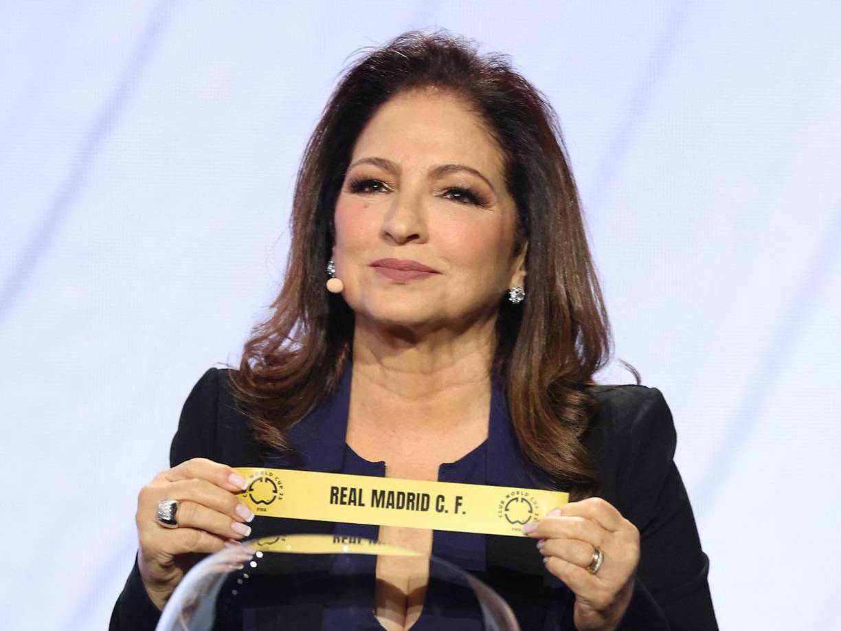 La estrella de la música latina, Gloria Estefan, fue parte del sorteo y sacó la bolita con el nombre del Real Madrid