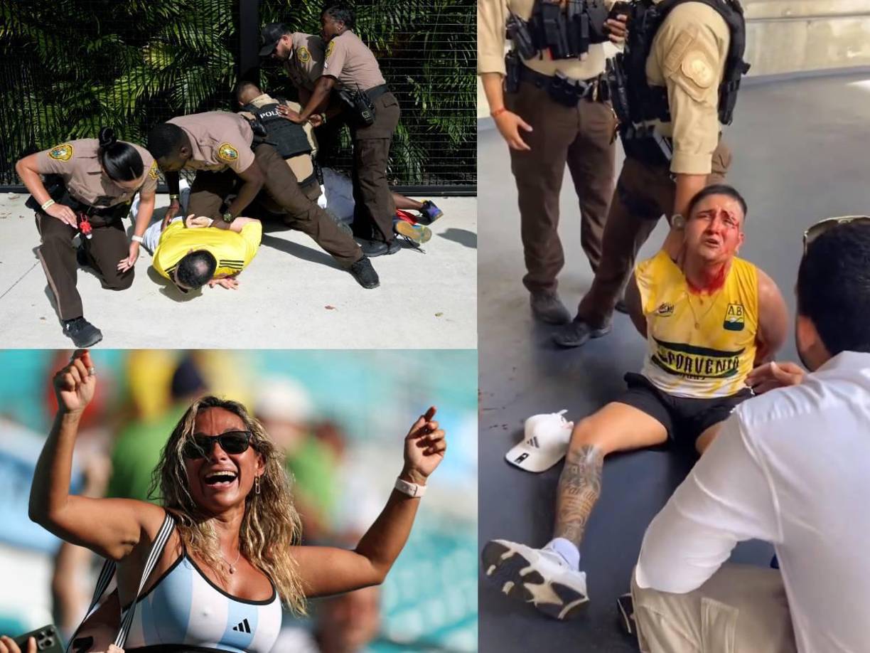 La violencia se dio antes del comienzo del partido en el Hard Rock Stadium.