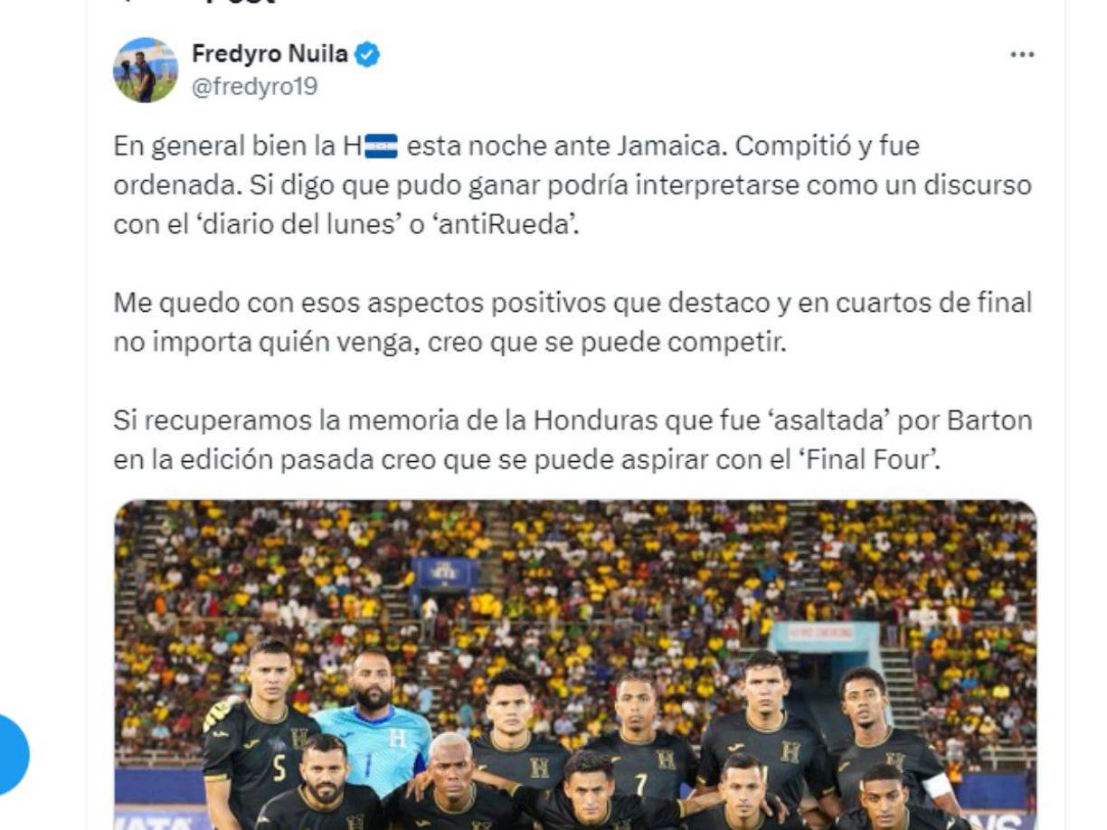 Fredy Nuila dejó su punto de vista sobre el pase a cuartos de final de la selección hondureña en la Nations League de Concacaf.