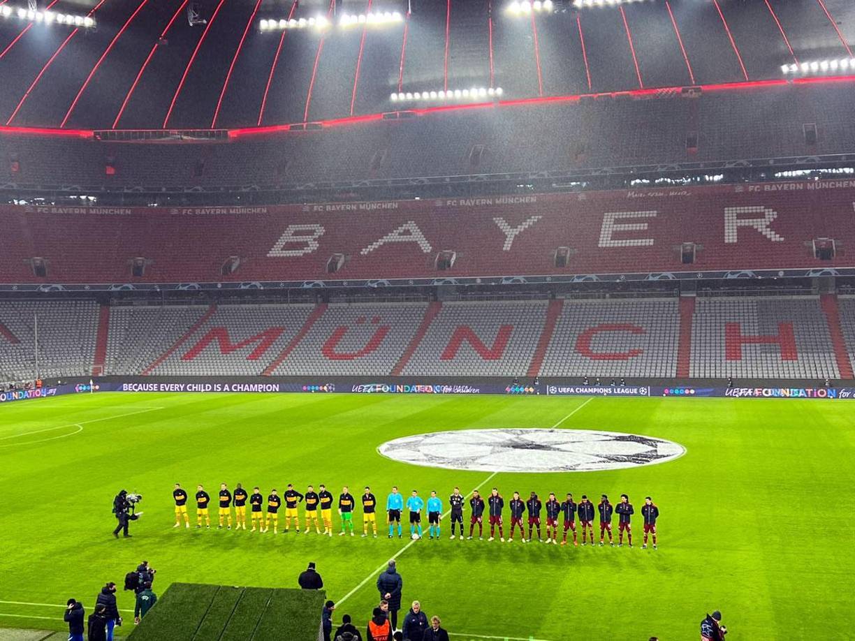 Así lució el Allianz Arena, a puertas cerradas debido a las nuevas registraciones en Alemania por la pandemia.